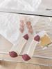 Tulpenmuster Transparente Seiden-Kniestrumpfhosen für Damen – Trendige Sommersocken