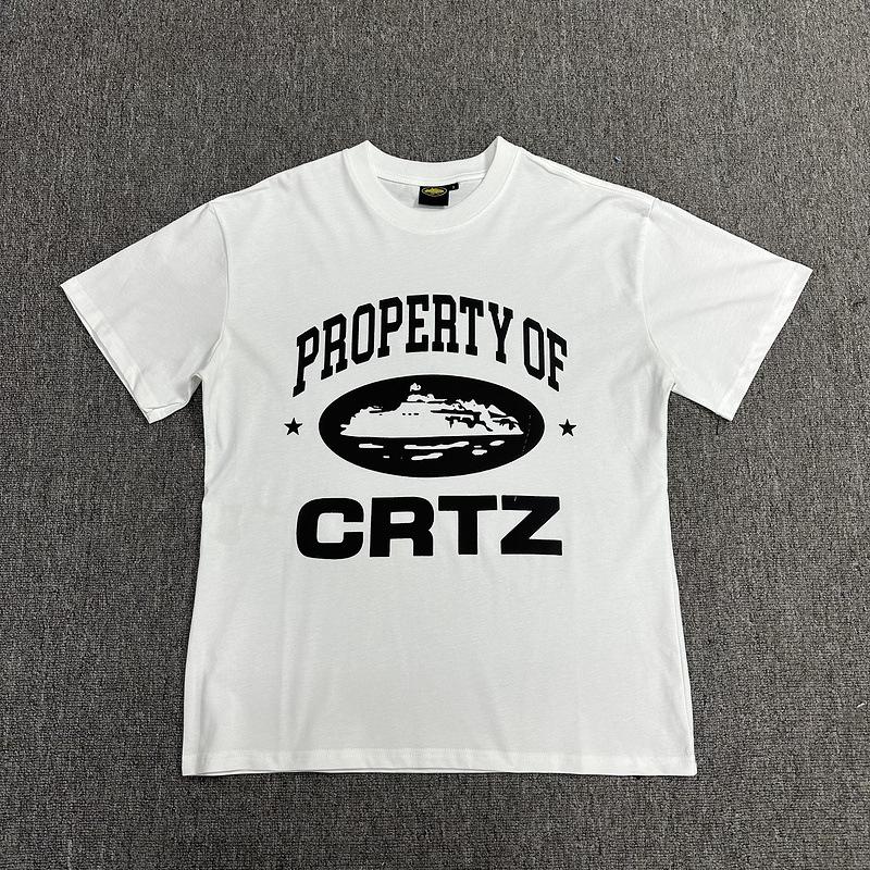 Corteiz Alcatraz Series T-shirts for Men and Women, Short-sleeve Short Sleeve with Lettered Logo Print Crew Neck Loose Casual T-shirt