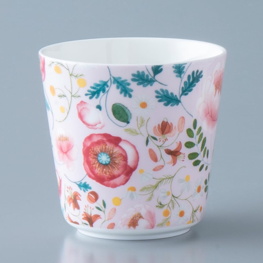 Tasse cadeau NARUMI Anna Emilia Florale Nordique, 340cc, « Avec Amour », Rose, Impression, Mignonne, Design, Grande, Cadeau, Adapté au micro-ondes, Adapté au lave-vaisselle, Emballé dans une boîte,