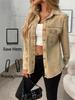 Versatile High-Stretch British Style Utility Pocket Denim Jacket
