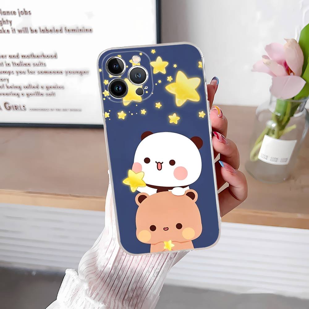 Cute Bubu Dudu Phone Case For IPhone 17 16 15 14 13 12 11 Pro Max Plus Mini Clear TPU Cover