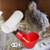 2x5Pcs Poultry Water Drinking Cups for Chicken Hen Automatic Drinker 6.6x10cm , Multicolor,