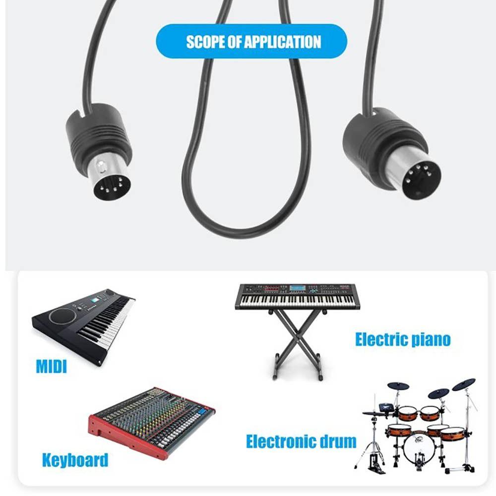 Male to Male DIN Plug 5-Pin Sound card transmission accessories New Connecting line Electric Piano