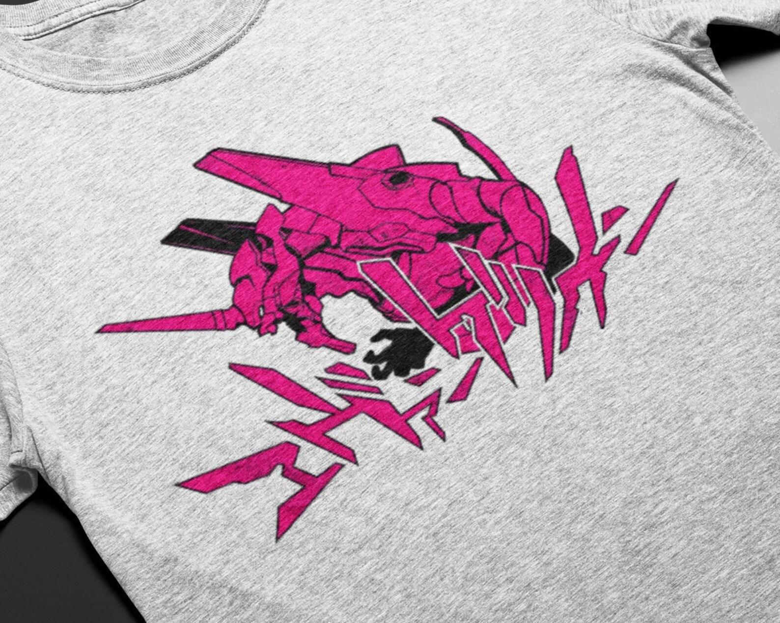 Evangelion Pink T-Shirt, EVA 01 Anime Manga Unisex Tee 2XL