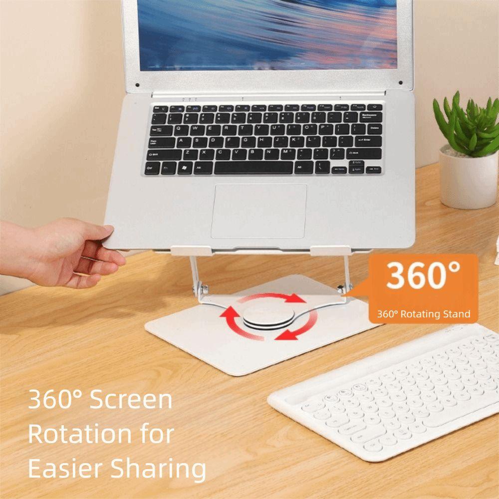 360 Rotating Base Tablet Cooling Fan Holder Adjustable Laptop Bracket  For Desk