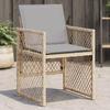 VidaXL Garden Chairs with Cushions Set of 4 Mixed Beige 364955