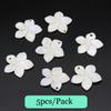 5pcs/Pack 25mm White Petal Shape Natural Freshwater Shell Pendant Charms for Jewelry Making DIY Necklace Earrings Accessories