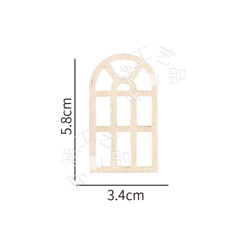 Wooden Fairy Door & Window Set - DIY Unfinished Garden Accessory