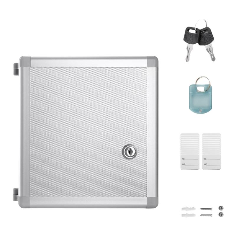 

Duals Sided Key Organiser Box With Lock Wall Mounted Design Durable Metal Materials For Apartment Parking Garage