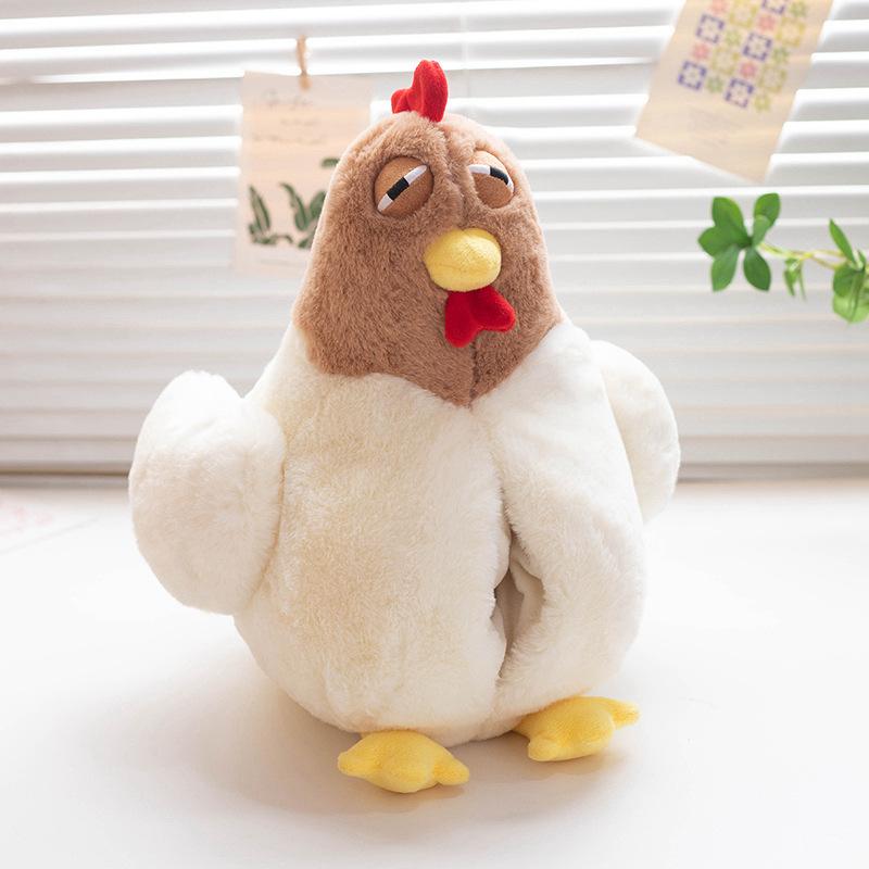 Cute big cock hand warmer pillow plush toy doll hen doll children soothing doll