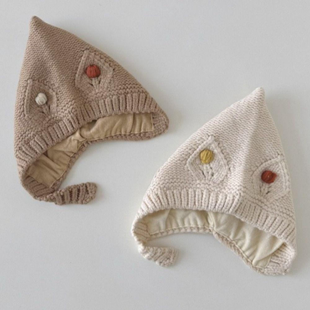 Soft Infant Ear Protection Hat Windproof Toddler Knit Hat Baby Knitted Cap Autumn Winter
