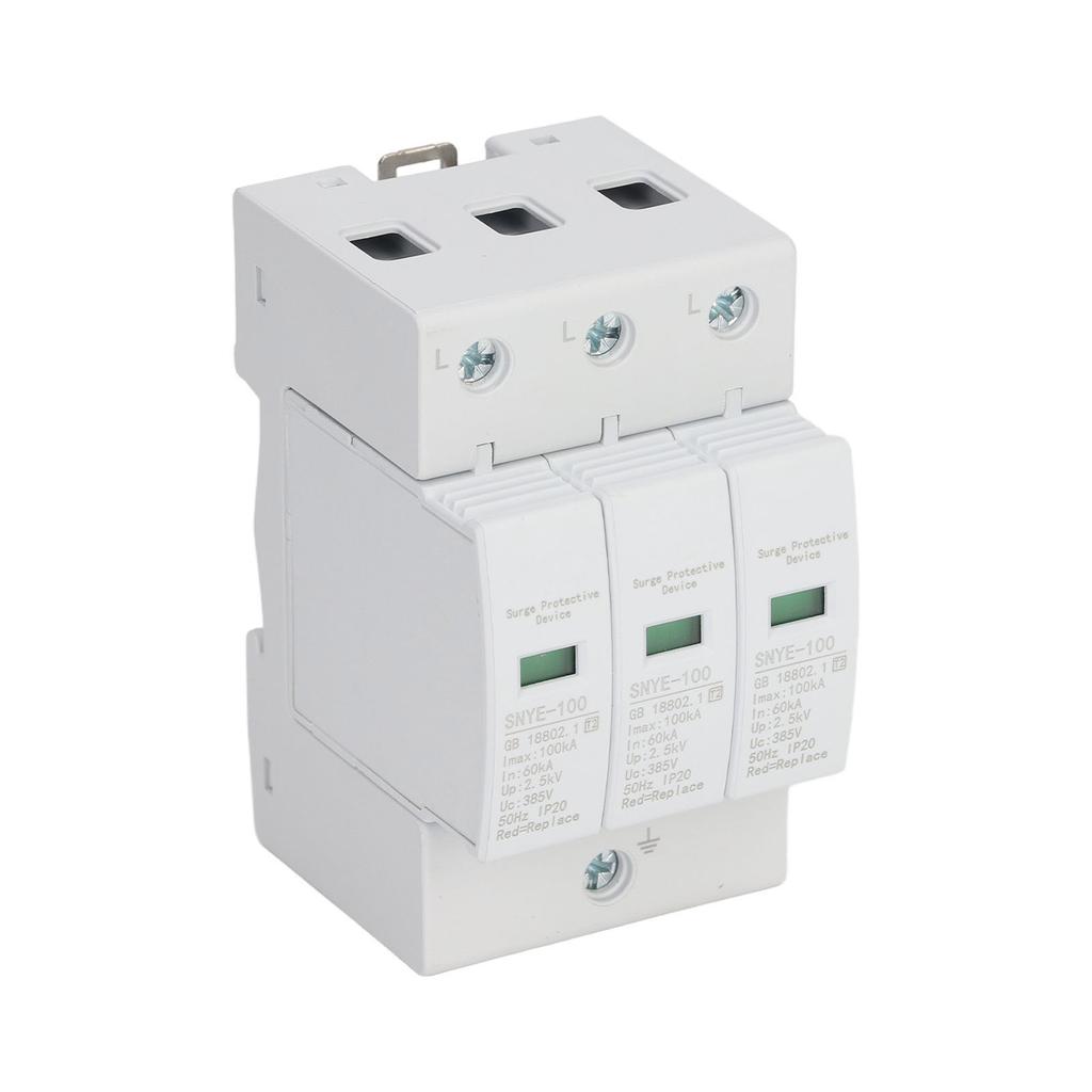Surge Protective Device 100KA Voltage Protection Arrester Protector for Distribution Box 3P 385V