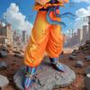 32cm Studio Super Saiyan Goku Crossed Arms Figure Dragon Ball Anime PVC Collectible Desktop Decor Ornament Gift For Anime Fans