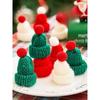 Christmas Cake Decoration Santa Hat Bear Hat Milk Tea Cup Wool Ball Hat Scarf Dress Up Accessories