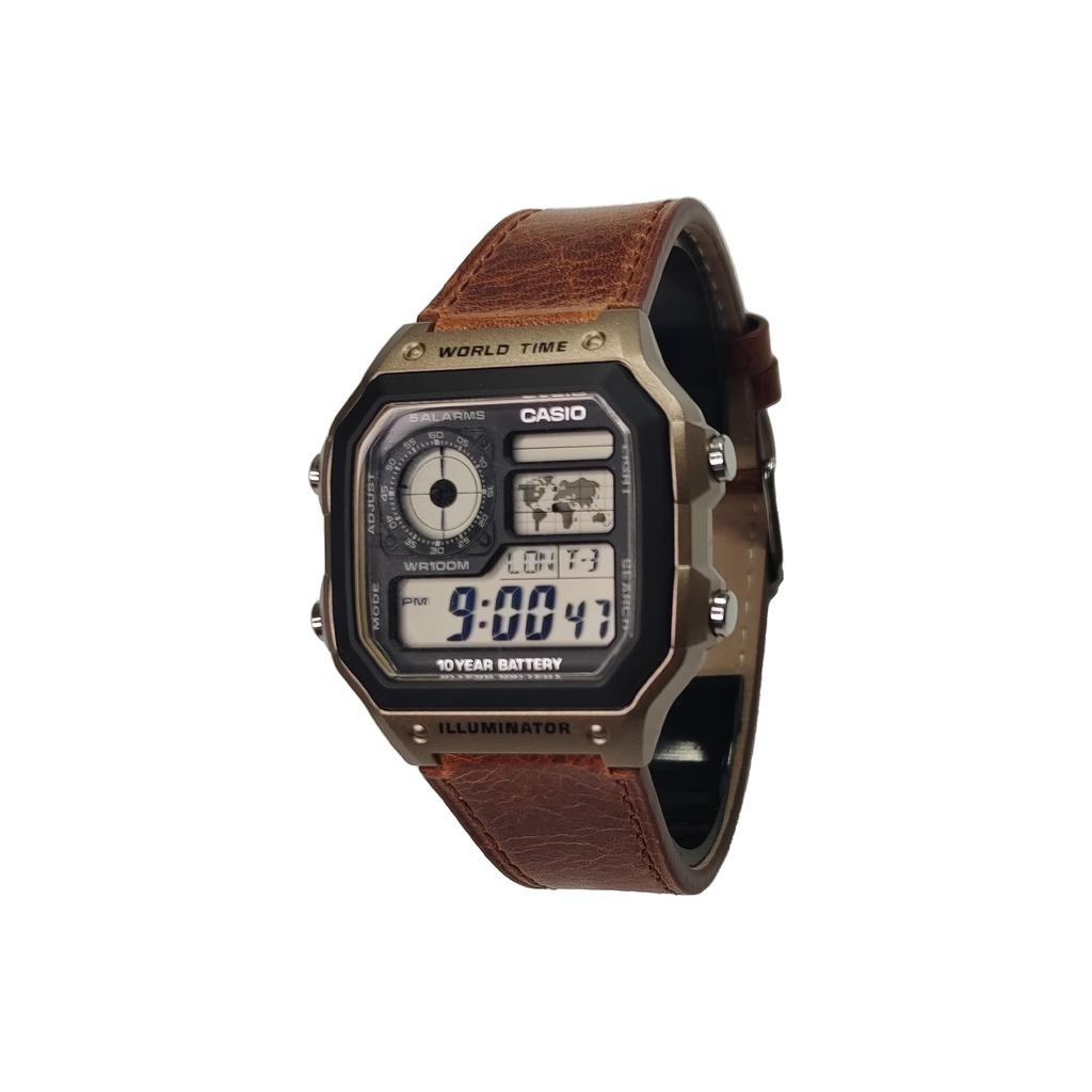 CASIO Custom Collection Quartz Movement Watch Men's Watches Black Dial AE-1200WH-5AV(Watch3--