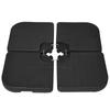 Weight Plates for Parasol Bases, Fillable, Weatherproof, 104cm X 104cm X 7.5H Cm, Black