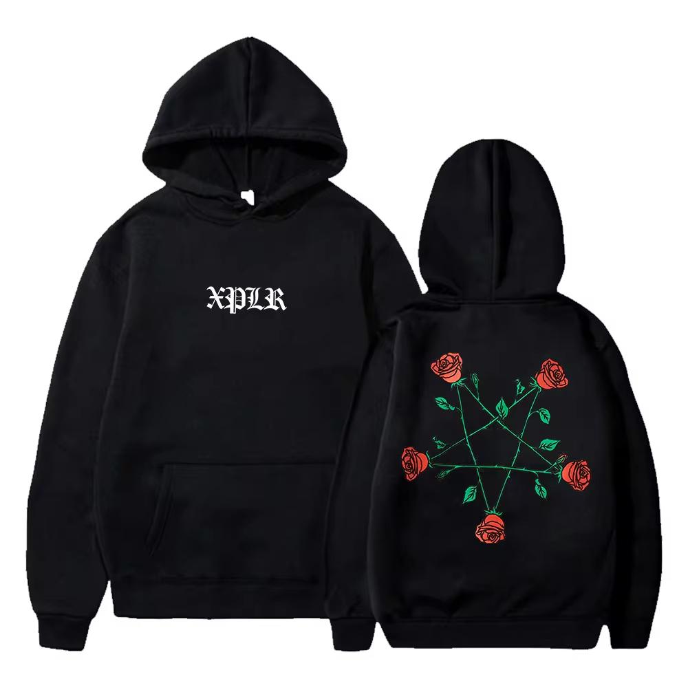 XPLR CFD Logo Stampato Sam and Colby Merch Felpe Uomo Donna Unisex Hip Hop Oversize Casual Tuta Felpa Harajuku YK2 Top