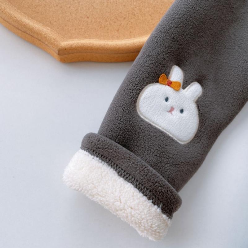 Girls Pants New Winter Lamb Fleece Leggings for Kids Thicken Children Trousers Plus Velvet Toddler Sweatpants Baby Tights