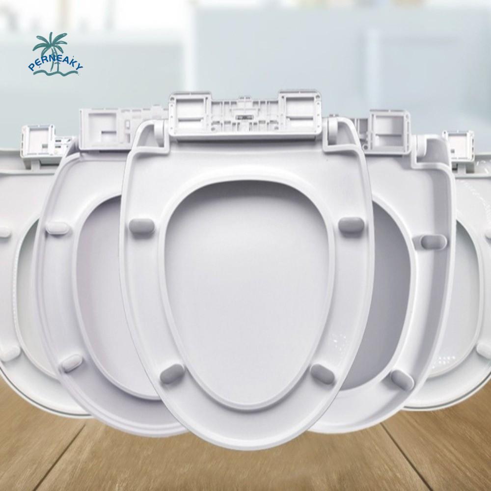 Thickened Toilet Seat Cover Double Layer Plastic Universal Toilet Seat Quick Release Quiet Toilet Lid Bathroom Upgrade