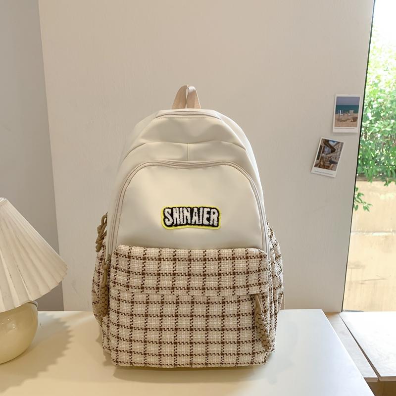 Children's Schoolbag Women's Plaid Backpack Student Backpack