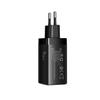 Ładowarka Sieciowa Usb-A Usb-C Gan 65W Z Kablem Usb-C 100W 1.2M - Czarna