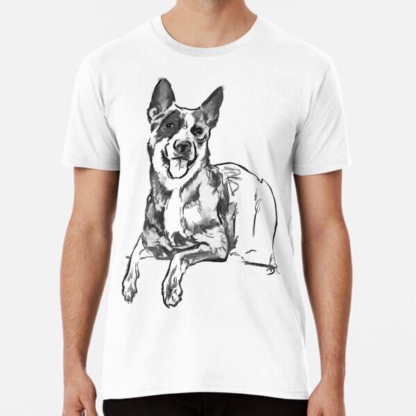 Blue Heeler Drawing TShirt Made in Australia Unisex T-Shirt S