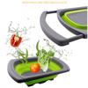 Square Stretchable Draining Basket Colander Kitchen Retractable Strainer Vegetable Storage Rack
