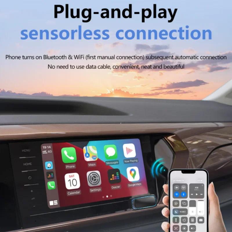 NEW Wired to Wireless CarPlay&Android Auto Adapter for OEM Plug and Play 2in1 Smart Box Support Netflix For Mazda Toyota Volvo