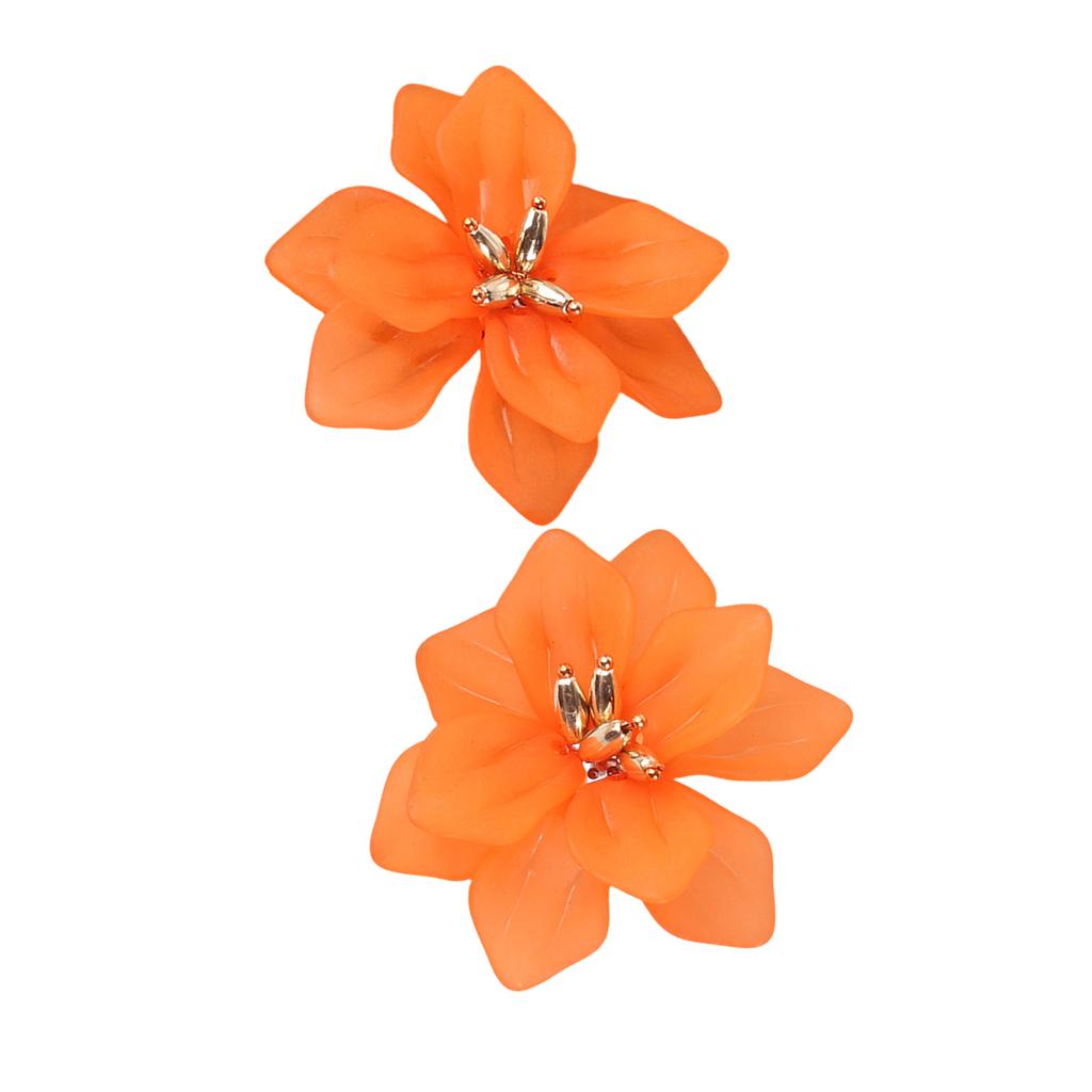 Flower Earrings Elegant Studs Earrings Modern Flower Ear Studs Resin Texture Ear Jewelry Suitable for Stylish Outfits