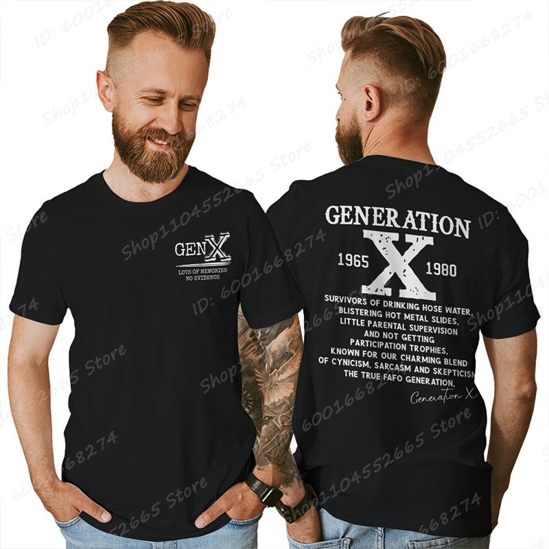 Proud Gen X Tshirts 1965 To 1980 Vintage Generation X Tshirt Short Sleeve Crew Neck Tees Top Funny Humor Gen X Tshirt For Unisex S