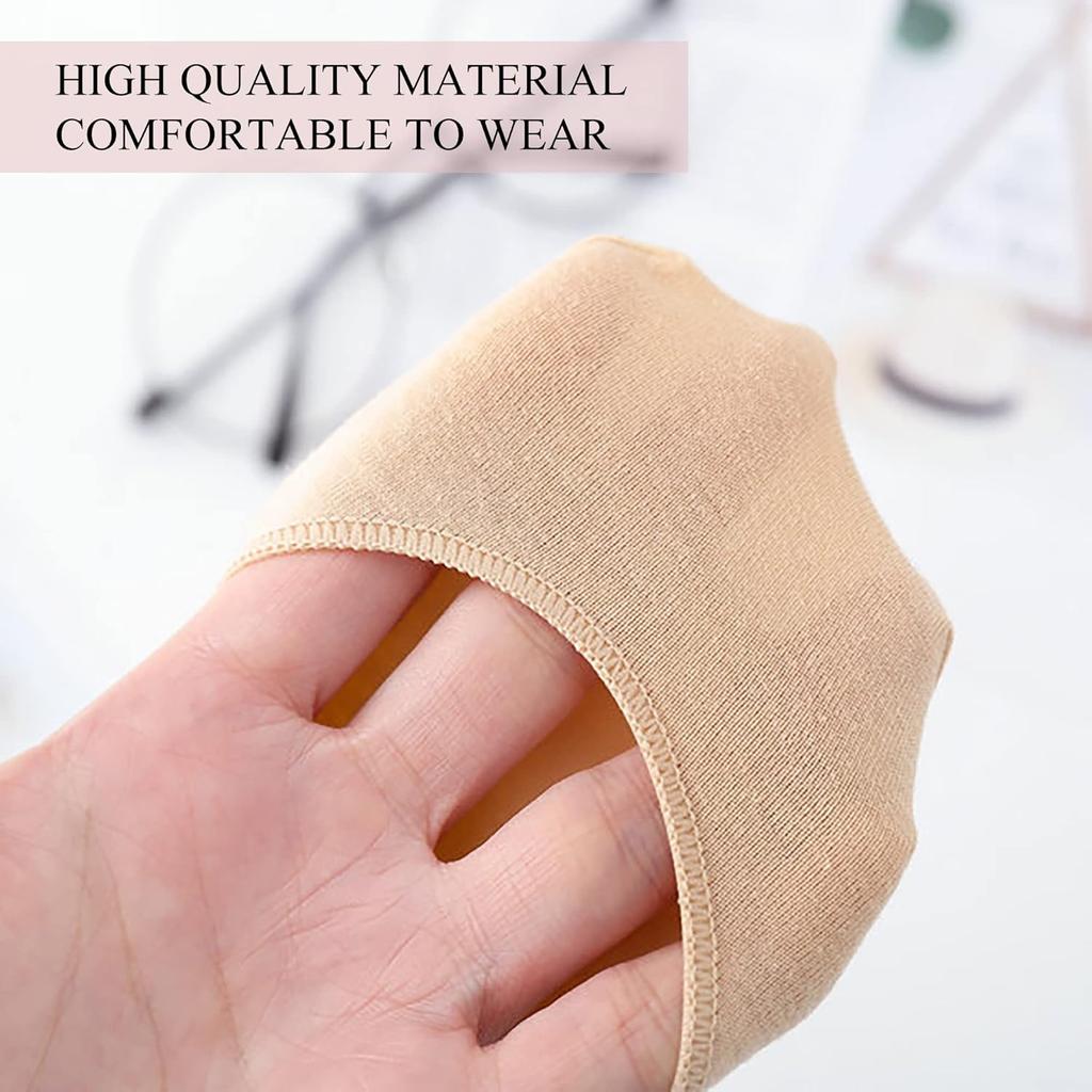 Metatarsal Sleeve Pads Ball of Foot Cushions with Soft sponge and silicone dots forefoot cushioning socks Non Skid Half Socks
