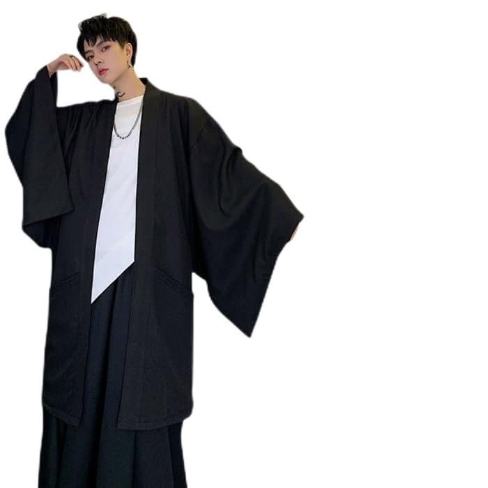 

EsTole Монохромное Хаори Длинное Однотонное Легкое Японский Уличный Харадзюку EsTole [Le sucood] Кардиган, Длина, Цвет, Кардиган, Куртка, Верхняя одежда,