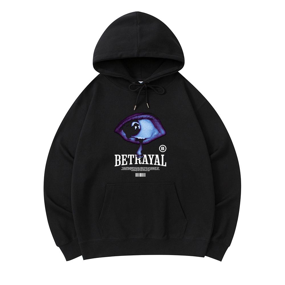 

300 г/м² Мужские хлопковые толстовки с капюшоном Betrayal Graphic Print Премиум Хлопковая толстовка XS армия зеленый