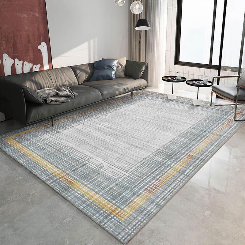 Japanese Style Quiet Wind Living Room Carpet Floor Mat Nordic Geometric Luxury Carpet Full Bedding Household Room Bedside Carpet
