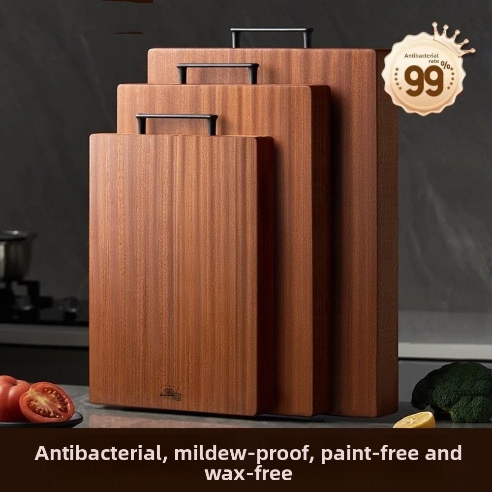 Thickened Wood Cutting Board No Paint Double-sided Chopping Board No Wax Anti-slip Antibacterial Cutting Board Kitchen Use