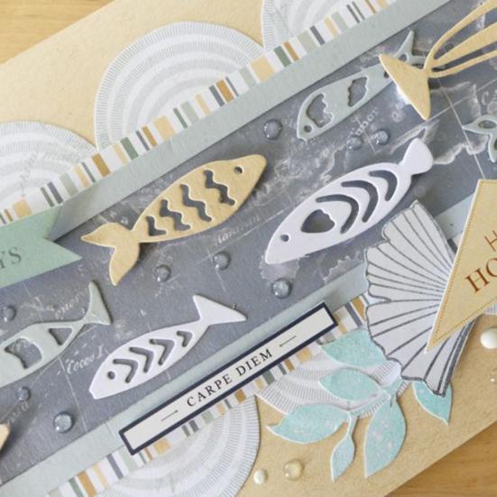 Ryba Metalowe Wykrojniki DIY Scrapbook Tłoczenie Papier Karty Robienie Dekoracja Szablon