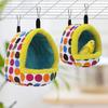 Bird Hanging Hammock Winter Warm Parrot Nest House Bed Plush Snuggle Pet Cave Hammock Toy for Conure Lovebird Budgie Parakeet Cockatiel Cage
