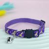 Moon & Star Print Cat Collar with Bell, Multiple Colors Available