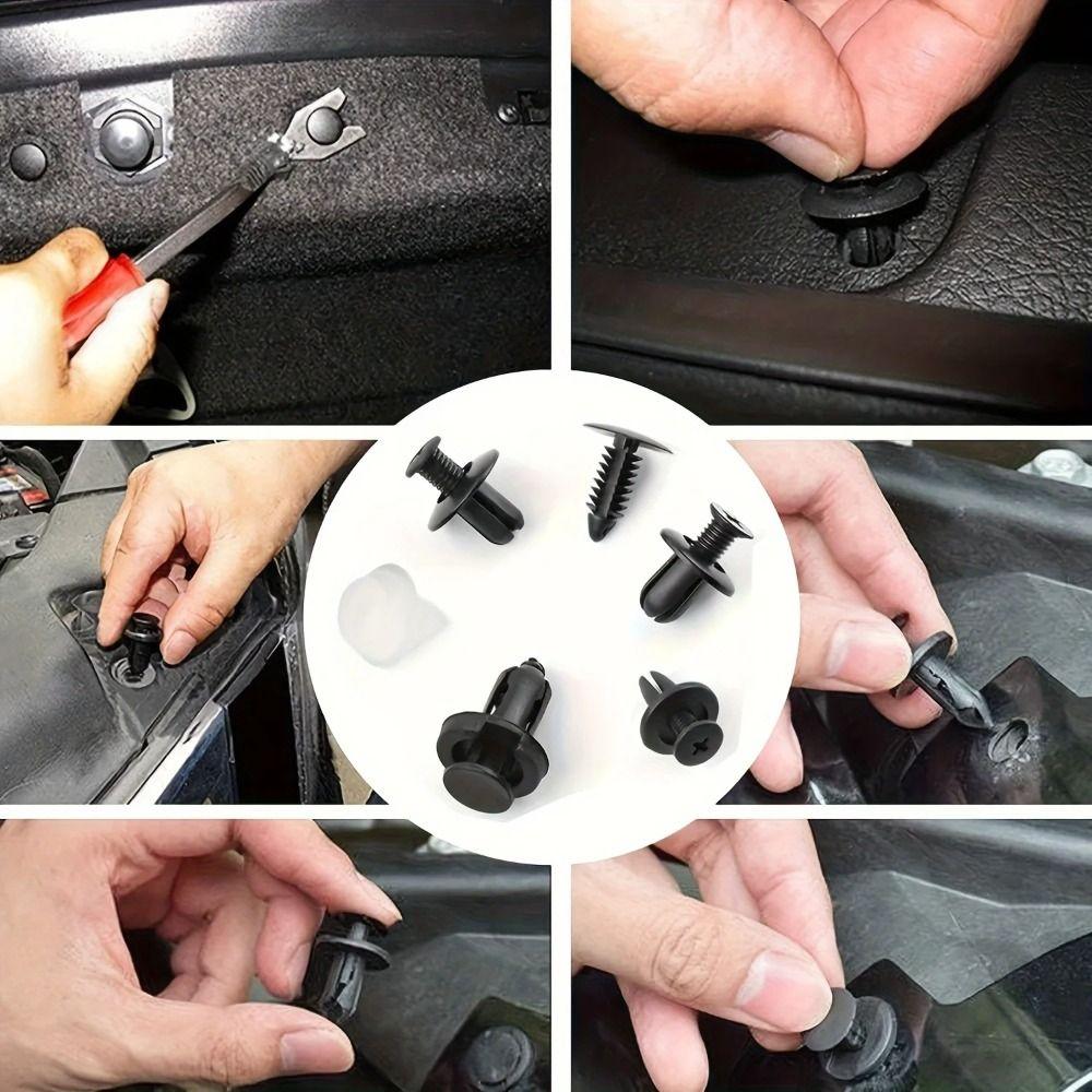 100PCS/Set Universal Fastener Removal Tools 6 Sizes Fasteners Push Retainer Kit Auto Repair