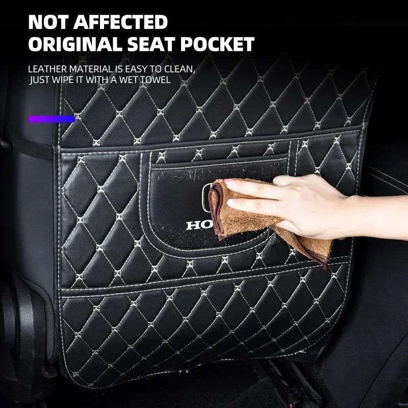 Car Back Seat Anti-Dirty Pad Car Accessories For Honda Mugen INSPIRE CR-V UR-V CR-Z Fit Pilot Type R Type S Vezel CITY CIVIC KU9 Pvcz2