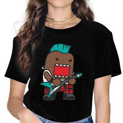 Anime Domo Kun Punk Tričko Módní Dámská Trička Letní Harajuku Kulatý Výstřih Polyesterové Tričko