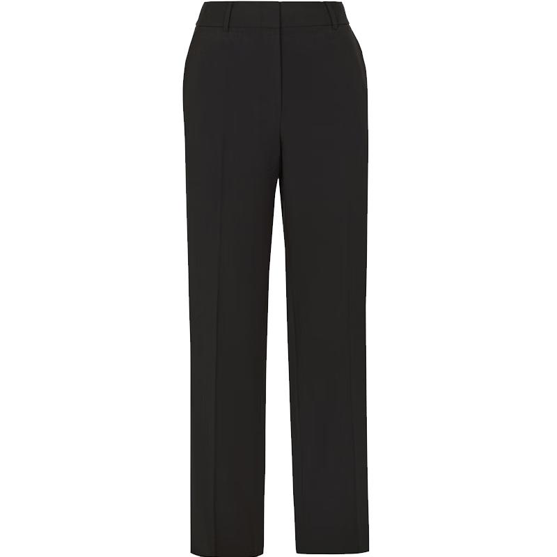 Langzi Black High-Waist Wide-Leg Flowy Pants