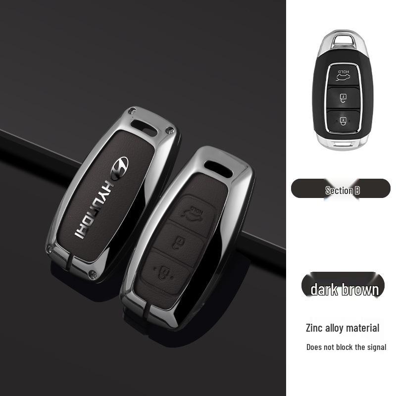 Key Cover Compatible with Beijing Hyundai Ix35, Elantra, Festa, Verna, Ix25, Santa Fe - Premium Men's Bag Case
