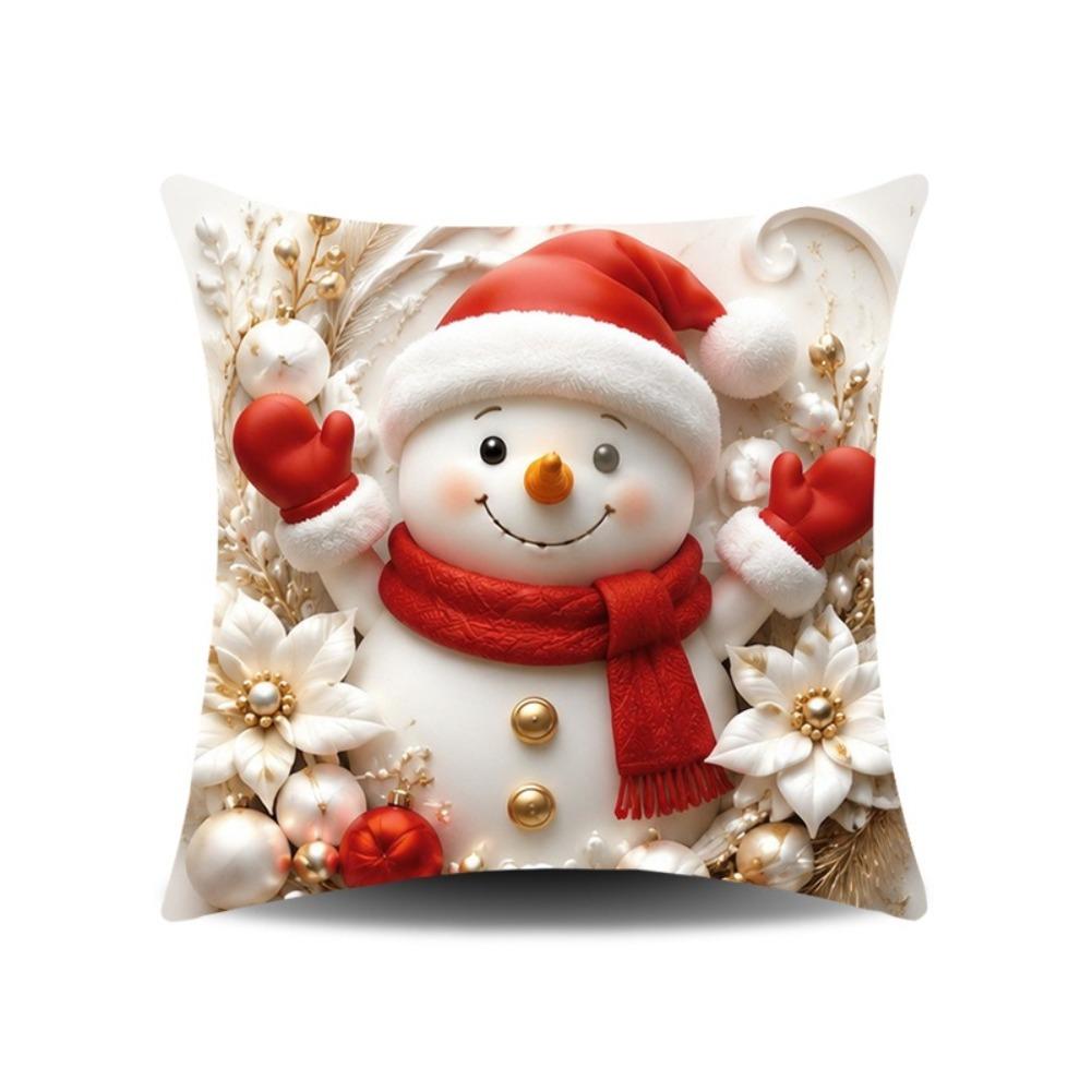 45x45cm Christmas Pillow Covers Detachable Soft Holiday Cushion Case  Sofa House Room