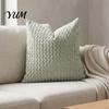 Soft Elastic Couch Pillows Bubble Corduroy Throw Pillowcase, Decorative Square Cushion Cover, Living Room Accessories Textured Invisible Zipper Pillow