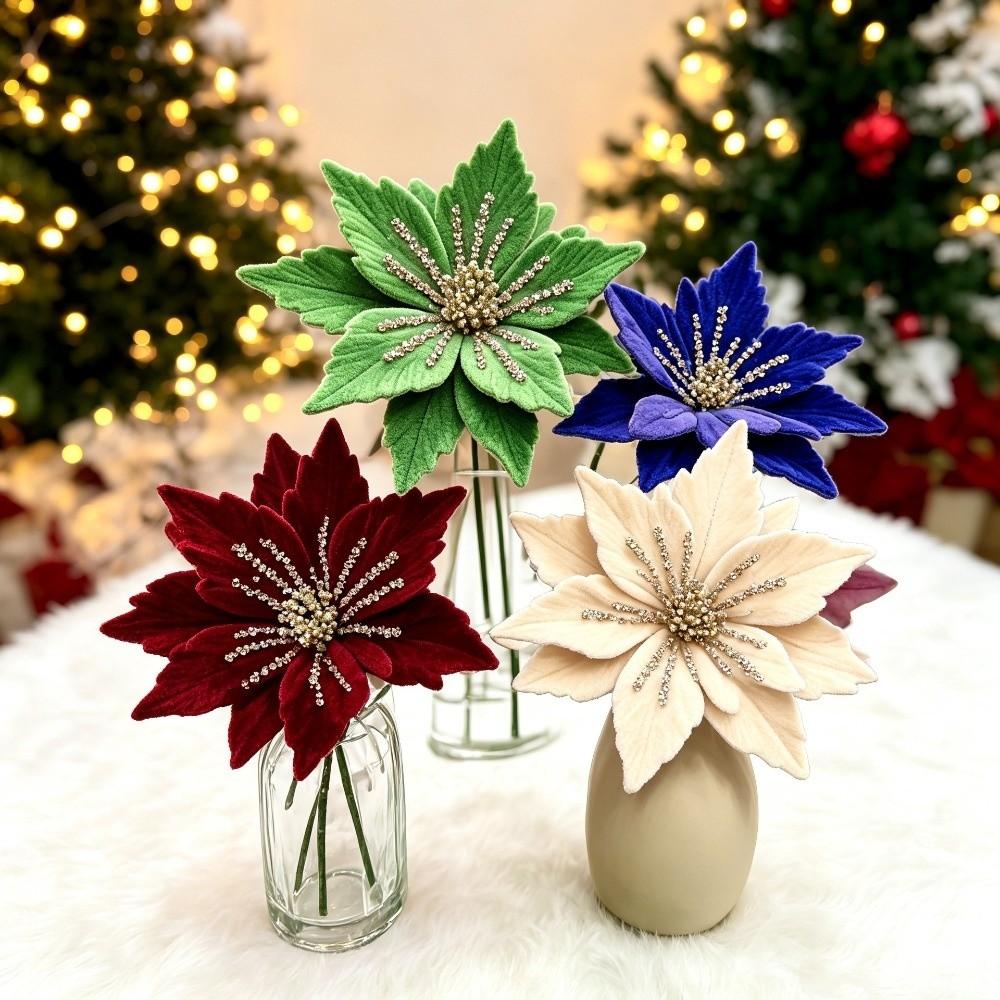 Sparkling Christmas Glitter Flower 24CM Sequins Flower Wedding Decoration