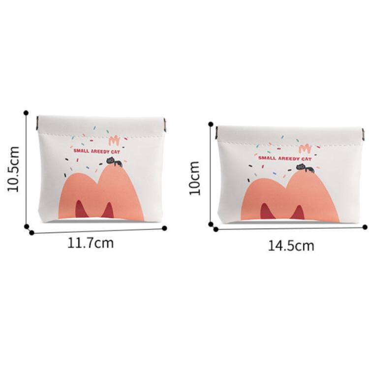 Mini-Kosmetik- und Essentials-Tasche im Cartoon-Stil - Tragbare Lippenstift-, Kopfhörer- und Kabeltasche für Damen mit Automatikverschluss