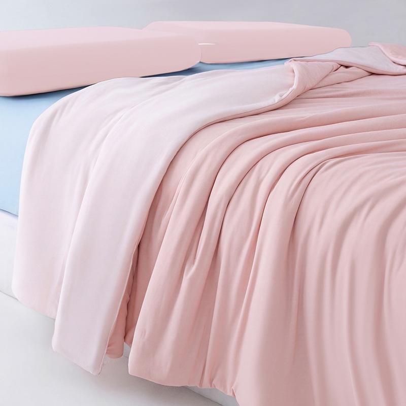 Class A Double-Sided Soybean Fiber Summer Quilt - Temperature Control, Machine Washable, Ice Silk Blanket
