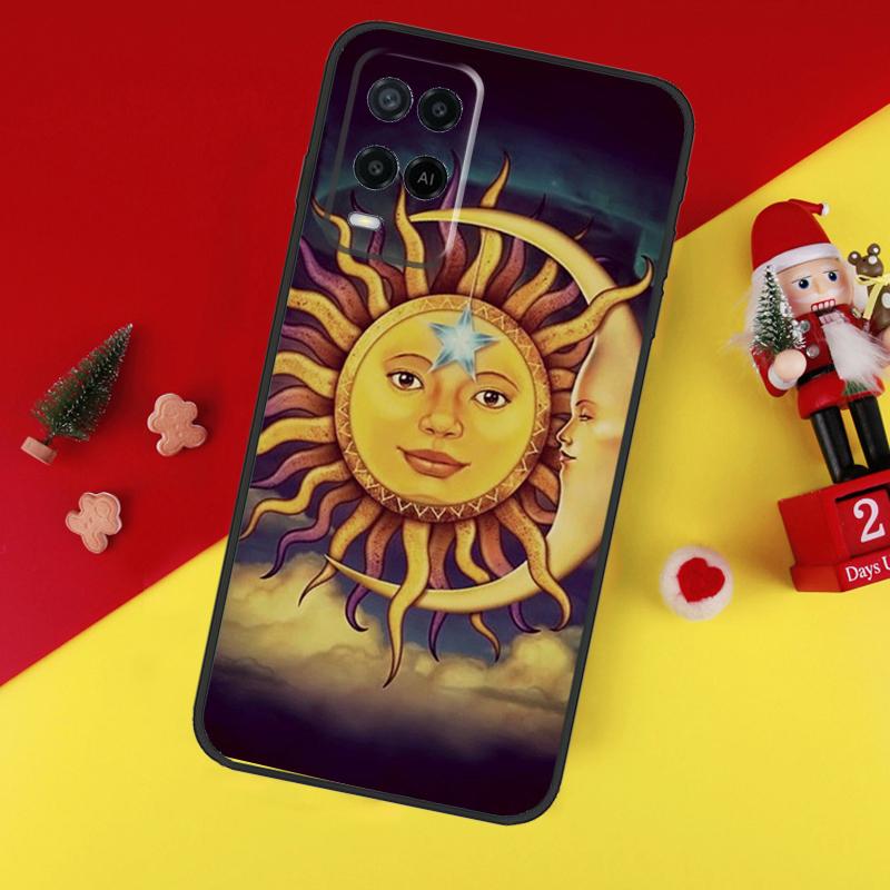 Sun Moon Face Case For Oppo A5 A6 Pro A15 A57 A17 A54 A74 A94 A76 A16 A96 A40 A60 A80 A18 A38 A58 A78 A98 OPPO A58 4G