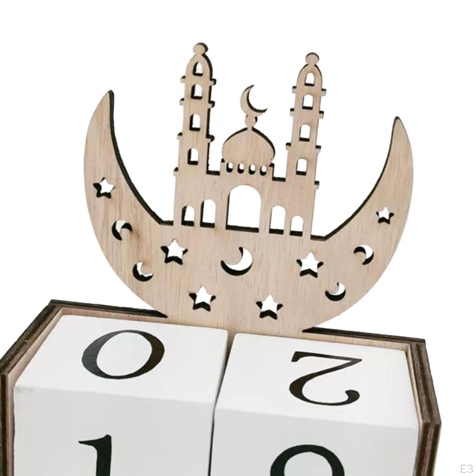 Ид Адвент календарь Мубарак украшения Рамадан подарок художественные поделки деревянный — фото 6